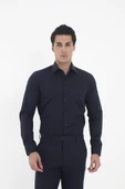 Brianze Lacivert Kravat Yaka Slim Fit Gömlek - 2