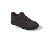 Zerhan 265 Erkek Koyu Kahve Crazy Deri Lastik Bağcıklı Hafif Taban Ayakkabı thumbnail 4