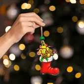 Yılbaşı Ahşap Çam Ağacı Süsü Ayıcıklı Model 3'Lü thumbnail 1