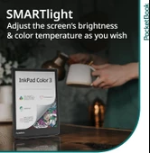 PocketBook InkPad Color 3 E-Kitap Okuyucu | 7.8'' Renkli E-Ink | Ayarlanabilir Akıllı Işık | Sesli Kitaplar ve Metinden Sese | Dahili Hoparlör | Stormy Sea - 2