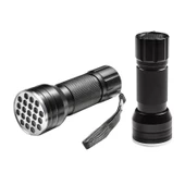 Ayt Powermaster Pm-6351 Uv Ultra Viyole Işıklı 21 Ledli 10 Cm Metal Pilli El Feneri Ultra Viole Para Kontrol Fener - 1