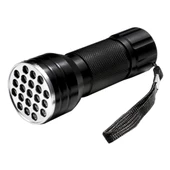 Ayt Powermaster Pm-6351 Uv Ultra Viyole Işıklı 21 Ledli 10 Cm Metal Pilli El Feneri Ultra Viole Para Kontrol Fener - 2