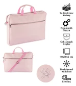 Notebook Laptop Macbook Evrak Çantası 13"-13.3"-14"-15.6" inç - 400 Pembe - 4