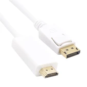Vcom Beyaz 1.8 Metre Display Port Erkek To Hdmi Erkek Kablo - 1