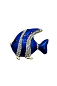 Mavi Taşlı Balık Broş thumbnail 3