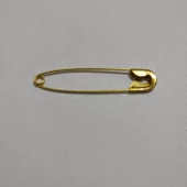 HAGİKİ (10 ADETLİ) 4,5CM UZUNLUĞUNDA NO 3 SARI ÇENGELLİ İĞNE,GOLD RENKLİ ÇATAL İĞNE,BÜYÜK BOY - 3