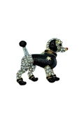 Kristal Taşlı Siyah Poodle Köpek Broş thumbnail 3