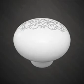 15 Adet Hanımeli Kulp Beyaz Polimer Düğme Kulp Mantar Mobilya Mutfak Dolabı Çekmece Kulbu Kulpları thumbnail 6