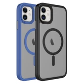 Apple iPhone 11 Kılıf Mat Arka Yüzey Wireless Şarj Özellikli  Flet Magsafe Kapak - 9