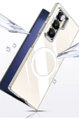 Samsung Galaxy Z Fold 6 Kaliteli Magsafe Kapak - Şeffaf - 3