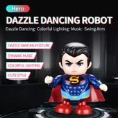 Pilli Işıklı Dans Eden Robot Süperman Batman Dance Hero Superman 20 CM - 4