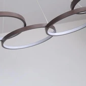 Accor / 55x85 cm / Sarkıt Avize / Antrasit Gövde / 3 Renk Işık - 4