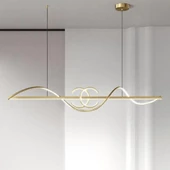 Capri / 120 cm / Gold Gövde / Sarkıt Avize / 3 Renk Işık / 3 Yıl Garanti - 1
