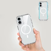 Apple iPhone 16 Kılıf Magsafe Şarj Özellikli Airbagli Şeffaf Zore İncek Kapak thumbnail 11