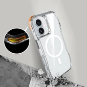 Apple iPhone 16 Kılıf Magsafe Şarj Özellikli Airbagli Şeffaf Zore İncek Kapak thumbnail 8