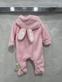 ugurbocegicocuk Tavşan Baskılı Kulaklı Welsoft Bebek Tulum 1227 - 6