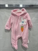 ugurbocegicocuk Tavşan Baskılı Kulaklı Welsoft Bebek Tulum 1227 - 19