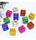 Yıllbaşı Çam Ağacı Süsü Hediye Paketi Figürlü Noel Ağacı Süsü 12 Li 3 cm - 3