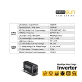 Mexxsun 12V 1200W Modifiye Sinüs İnverter - 5