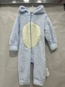 ugurbocegicocuk Panda Baskılı Kapşonlu Welsoft Bebek Tulum 1223 - 4