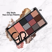 Golden Rose City Style Face and Eye Palette 02 Smokey Far Paleti - 2