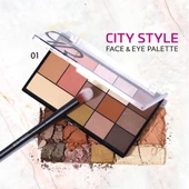 Golden Rose City Style Face and Eye Palette 01 Warm Nude Far Paleti - 2