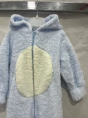 ugurbocegicocuk Panda Baskılı Kapşonlu Welsoft Bebek Tulum 1223 - 2