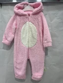ugurbocegicocuk Panda Baskılı Kapşonlu Welsoft Bebek Tulum 1223 - 6