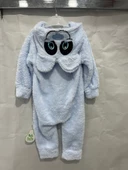 ugurbocegicocuk Panda Baskılı Kapşonlu Welsoft Bebek Tulum 1223 - 5