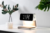 Diwu Dijital Işıklı Masa Saati ve Kablosuz Şarj Aleti - 6