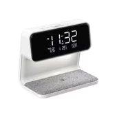 Diwu Dijital Işıklı Masa Saati ve Kablosuz Şarj Aleti - 7