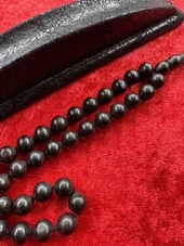 El Yapımı Abanoz Ağacı Tesbih Sığırcık Kesim Halkalı Usta İşçilik thumbnail 3