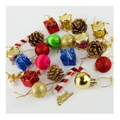 Yıllbaşı Çam Ağacı Süsü Karışık Noel Ağacı Süsü 12 Li 3 cm - 1
