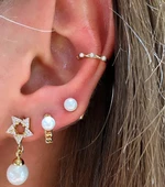 İNCİLİ MİNİ SIKIŞTIRMALI KIKIRDAK KÜPE thumbnail 5