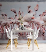 Deniz ve Pembe Flamingo Manzaları Duvar Kağıdı thumbnail 5