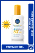 Nivea Sun SPF50+ Koruma&Bakım Hassas Cilt Çocuk Güneş Spreyi 200 ml - 1