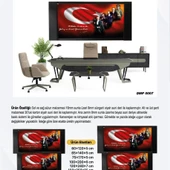 DERİ ÜZERİ UV BASKILI ÇERÇEVELİ MAKAM ATATÜRK PANOSU 6-100*240 - 1