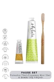 Ohlala Pistachio Mint 75 ml+Cinnamon Mint 15 ml+Bambu Diş Fırçası Pause Diş Bakım Set - 1
