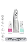 Ohlala Whitening 75 ml+Fresh Mint 15 ml+Raspberry mint 15 ml Summer Diş Bakım Seti - 1