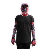 Captain Fisherman Style SET Cap+Eldiven+Kolluk+Buff  Camo Green - 2