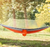 Hamak 7410 Fileli ve Cibinlikli Pro Hamak 190x70cm Turuncu-Gri - 1