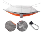 Hamak 7410 Fileli ve Cibinlikli Pro Hamak 190x70cm Turuncu-Gri - 3