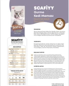 Scafiyy Gurme Tavuklu Renkli Taneli Yetişkin Kedi Maması 15 kg - 2