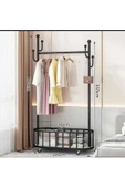 Oval Konfeksiyon Askılığı Beyaz Askılık Ayaklı Askılık Kıyafet Askılığı Tekerlekli 100 cm 6012-NRM - 3