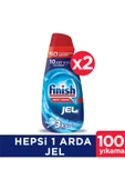 Finish Hepsi Bir Arada 2x1000 ml Konsantre Jel Bulaşık Makinesi Deterjanı - 1