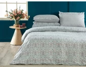 English Home Primrose Kolay Ütülenir Çift Kişilik Nevresım 200x220 Cm Mavi - 1