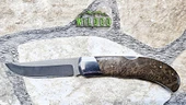 VANAX DEV BOY ÇAKI PAZLANMAZ BALÇAK STABİLİZE EDİLMİŞ NATUREL URLU TİK AGACI KABZA - 1