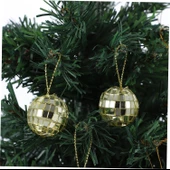 Disco Topu Aynalı Gold 6 cm 6 lı - 3