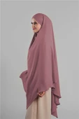 Gül Kurusu Pratik Hazır Geçmeli Tesettür Eşarp Krep Bağcıklı Sufle Hijab 2313_18 thumbnail 3