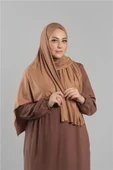 Sütlü Kahve Kristal Taşlı Şal Viskon Yaprak Desenli 202118_26 thumbnail 1